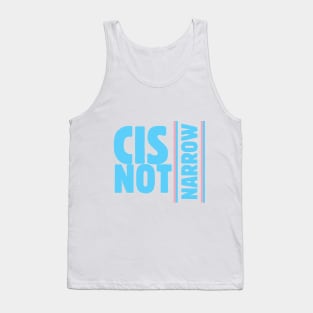 cis not narrow (trans flag blue) Tank Top